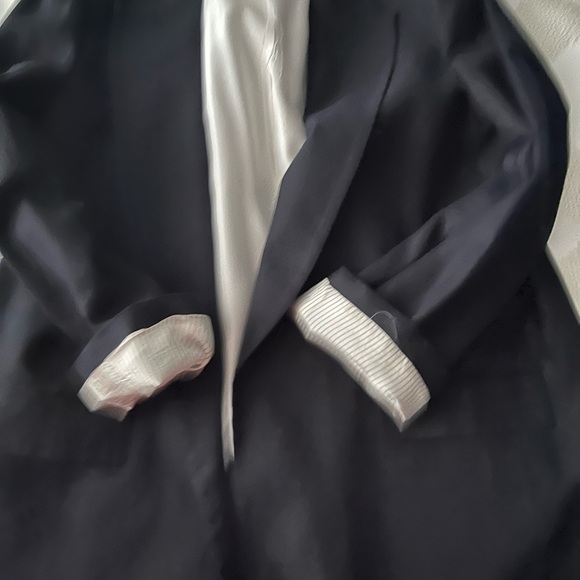 Zara Navy linen blazer - Picture 6 of 7